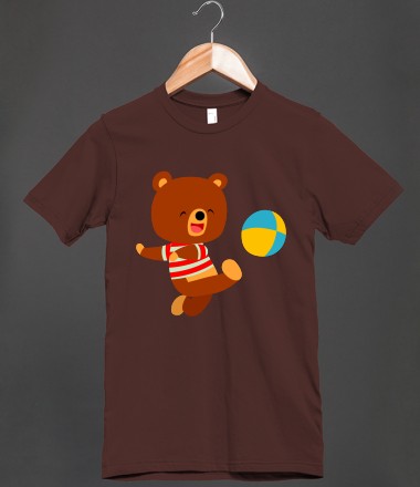 Cute Cartoon Bear Ball T-Shirts and Accessories by Cheerful Madness!! at Skreened