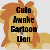 Cute Awake Cartoon Lion Tees and Merchandise Collection by Cheerful Madness!! at Zazzle