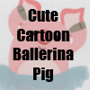 Cute Cartoon Ballerina Pig T-Shirts, accessories and gift items by Cheerful Madness!! at Zazzle