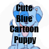 Cute Blue Cartoon Puppy Merchandise by Cheerful Madness!! at Zazzle