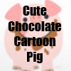 Cute Chocolate Cartoon Pig Merchandise by Cheerful Madness!! at Zazzle