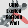 Cute Excited Cartoon Wolf T-Shirts and Gifts Line by Cheerful Madness!! at Zazzle