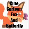 Cute Cartoon Fox And Butterfly Merchandise line by Cheerful Madness!! at Zazzle