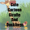 Cute Cartoon Giraffe And Ducklings Collection by Cheerful Madness!! at Zazzle
