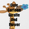 Cute Cartoon Giraffe And Flower T-Shirts and more Collection by Cheerful Madness!! at Zazzle