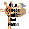 Cute Cartoon Giraffe And Friend T-Shirts and products Line by Cheerful Madness!! at Zazzle