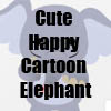 Cute Happy Cartoon Elephant merchandise Line by Cheerful Madness!! at Zazzle