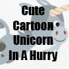 Cute Cartoon Unicorn In A Hurry T-Shirts , gifts, accessories, etc by Cheerful Madness!! at Zazzle