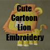 Cute Cartoon Lion Embroidery Merchandise Line by Cheerful Madness!! at Zazzle