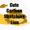 Cute Cartoon Stretching Lion Tees and Merchandise Collection by Cheerful Madness!! at Zazzle
