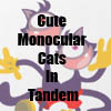 Cute Monocular Cats In Tandem T-Shirts, accessories and gifts by Cheerful Madness!! at Zazzle