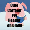Cute Cartoon Pig Reader On Cloud T-Shirts and more by Cheerful Madness!! at Zazzle
