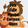Two Cute Playful Cartoon Lions line of T-Shirts, accessories and gifts by Cheerful Madness!! at Zazzle