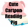 Cute Cartoon reading Pig T-Shirts and more by Cheerful Madness!! at Zazzle
