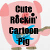 Cute Rockin' Cartoon Pig Collection of T-Shirts, accessories and more by Cheerful Madness!! at Zazzle