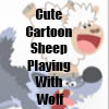 Cute Cartoon Sheep Playing With Wolf T-Shirts, accessories and more by Cheerful Madness!! at Zazzle