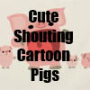 Cute Shouting Cartoon Pigs T-Shirts and more by Cheerful Madness!! at Zazzle