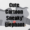 Cute Cartoon Sneaky Elephant Collection of Merchandise by Cheerful Madness!! at Zazzle