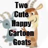 Two Cute Happy Cartoon Goats Collection of T-Shirts, gifts, accessories and more by Cheerful Madness!! at Zazzle