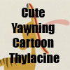 Cute Yawning Cartoon Thylacine T-Shirts , gift items and accessories Collection by Cheerful Madness!! at Zazzle